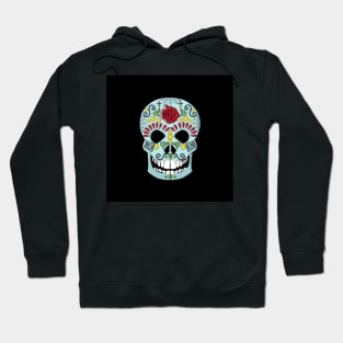 Blue Day of the Dead Sugar Skull Hoodie